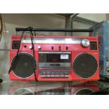 A 1980s Toshiba stereo radio cassette recorder