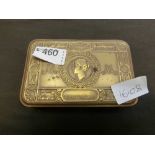 A brass 1914 Christmas box