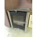 A wood burning stove