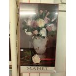 A framed and glazed advertising poster for Manet