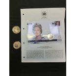A first day cover celebrating the Queen's golden jubilee with coin together with two other crown