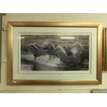 A framed and glazed limited edition print titled 'Esprit Libre' no.4/40 signed in pencil