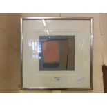A framed and glazed abstract artwork initialled F.H