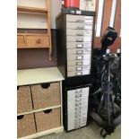 Two metalwork eight drawer filing cabinets