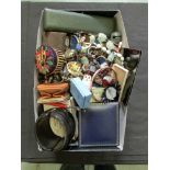 A box containing a large quantity of costume jewellery