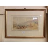 A framed and glazed watercolour of cattle by river scene signed Pearson dated 1876