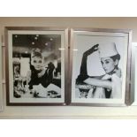 Two framed and glazed Aubrey Hepburn posters