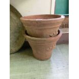 Two terracotta pots