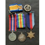 A First World War medal attributed to D.G.Whatmoor BRC & ST.J.J marked to edge, together with