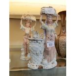 Two German ceramic figural vases