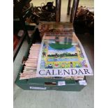 A tray containing children's comics, Rupert the Bear, Dandy and Beano annuals etc.