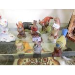 A selection of eight figurines of animals, mainly by Aynsley