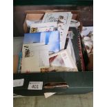 A tray of First Day covers and stamps etc.