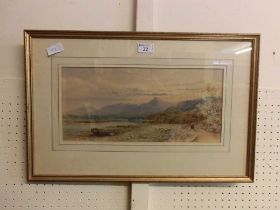 A framed and glazed watercolour of countryside scene signed Pearson, dated 1868
