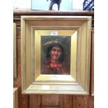 A framed oil on canvas 'The Fortune Teller' by Maud Hiley