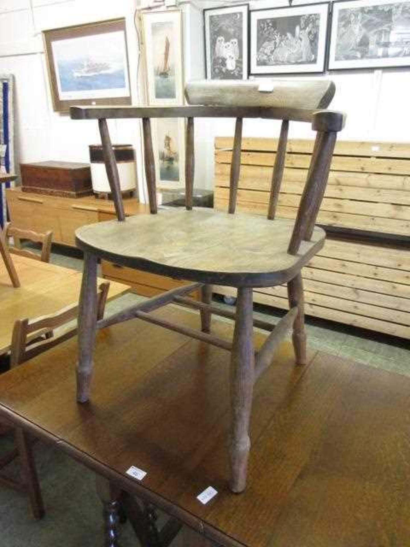 An early 20th century beech and elm smoker's bow