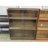 A Minty three section bookcase