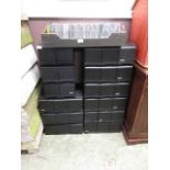 A large quantity of CDs, most of which classical, predominantly in PVC cases. Trays and storage