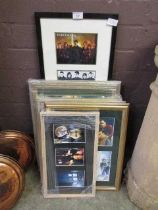 A collection of framed and glazed photographic prints of Dr Who and Torchwood
