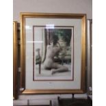 A framed and glazed limited edition print of nude study No 250 of 295 signed in pencil bottom right