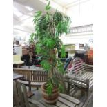 An artificial plant in potTotal height approximately 138cm