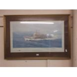 A framed and glazed limited edition David Shepherd print of 'The Ark Turning Into Wind' signed by