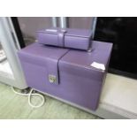 Two purple jewellery boxes