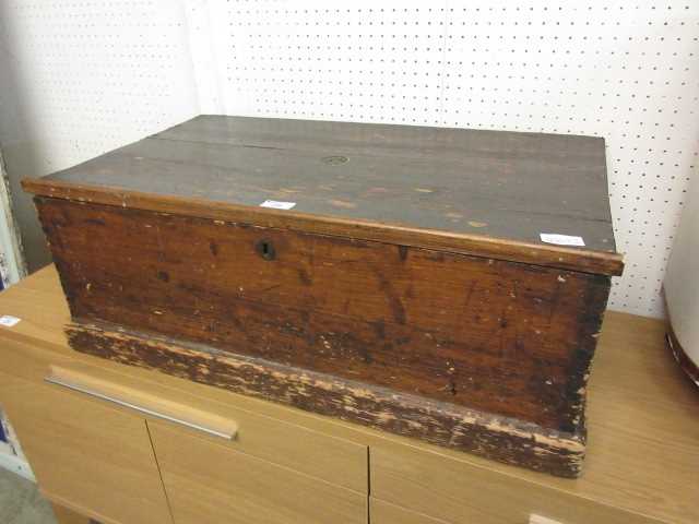 A 19th century pine toolbox