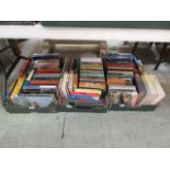 Three trays of books mainly on travel