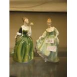 Two Royal Doulton figurines 'Fleur' HN2368 and 'Fair Lady' HN2193