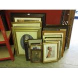 A large selection of framed and glazed prints, pictures, etc