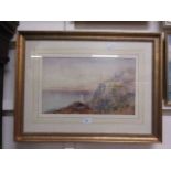 A gilt framed and glazed watercolour of lakeland scene