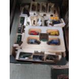 A tray containing a quantity of boxed 'Days Gone By' diecast trucks, vans, three Castlehouse models,