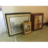 A collection of framed and glazed prints to include countryside, buildings, etc