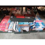 Four trays of books mainly on travel