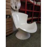 A mid-20th century design armchair painted white
