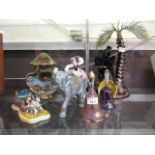 A selection of decorative ceramic items to include a Staffordshire style figurine of horse and