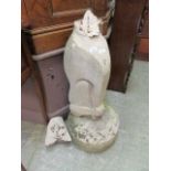 A modern stoneware figure of a cat (A/F)