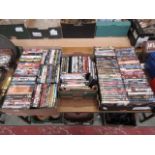 Three trays of DVDs
