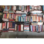 Six trays of books by various authors and subjects, mainly travel