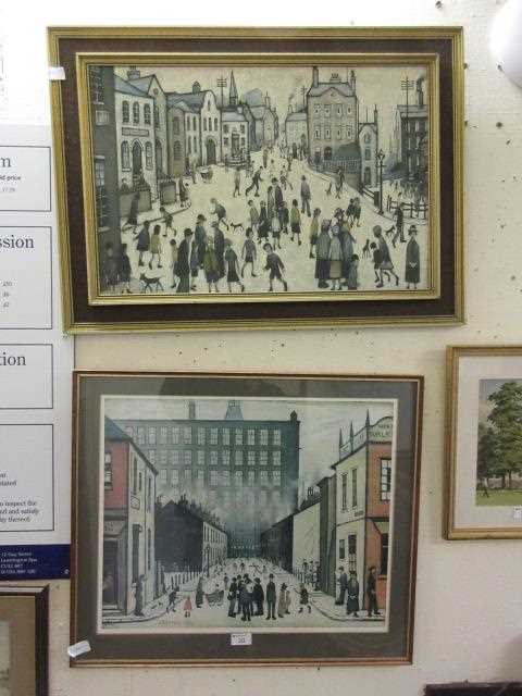 Two framed Lowry prints