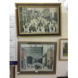 Two framed Lowry prints