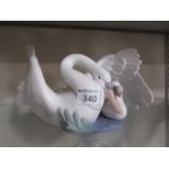 A Nao model of a swan and cygnet