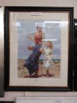 A framed and glazed limited edition print 'Affections' 95/295 signed Pino