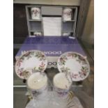 A boxed Wedgwood Hathaway Rose part coffee set