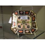 A small Royal Crown Derby square Imari pattern plate