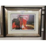 A double mounted framed and glazed limited edition print signed Robert Antell titled 'Burlesque