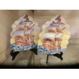 Two Beswick ceramic plaques of sailing vessels