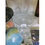 Three items of mid-20th century design glassware to include drinking glass and two bowls