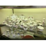 A Royal Albert 'Moss Rose' part tea set comprising of cups, saucers, plates, etc